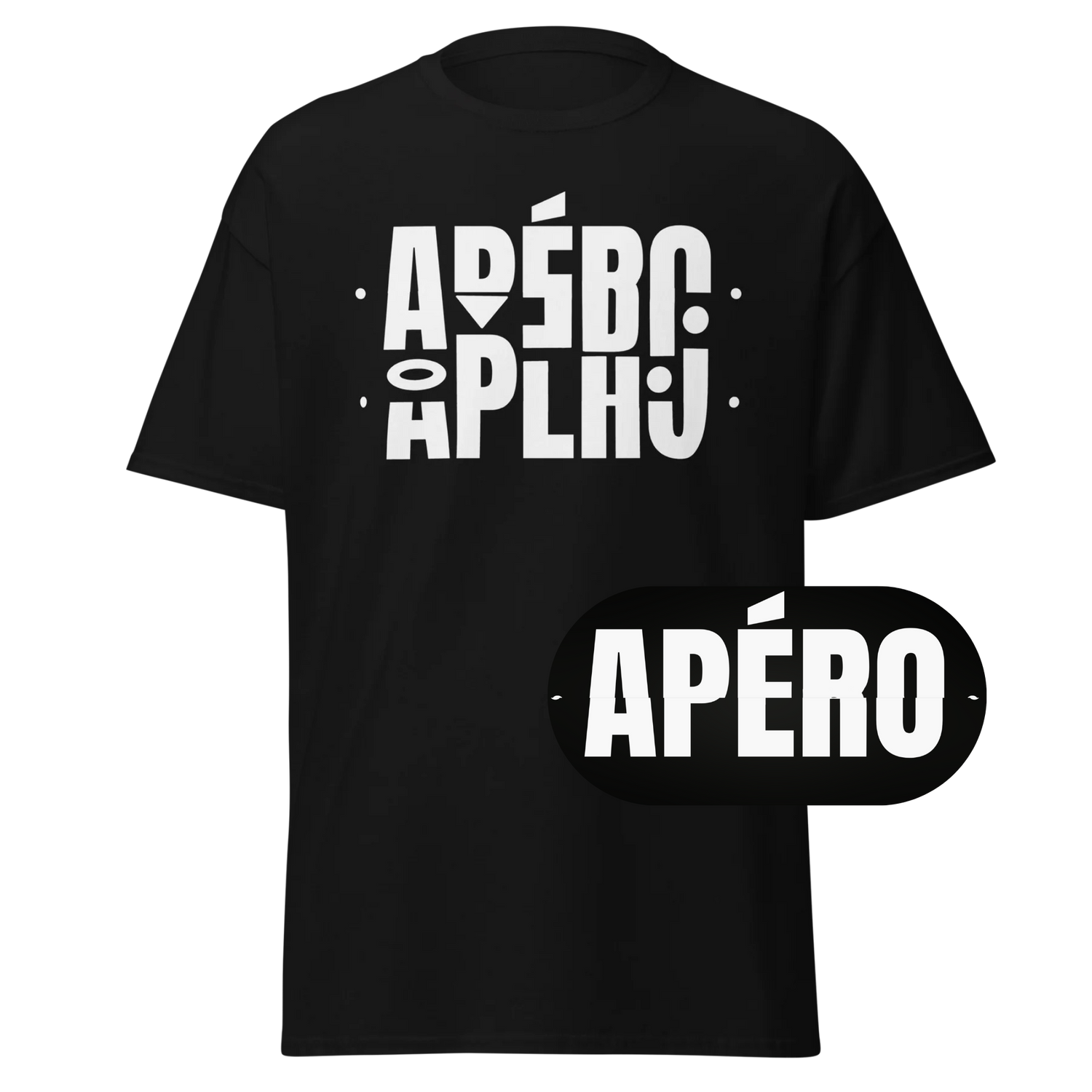 T-SHIRT MESSAGE SECRET "APÉRO ?"