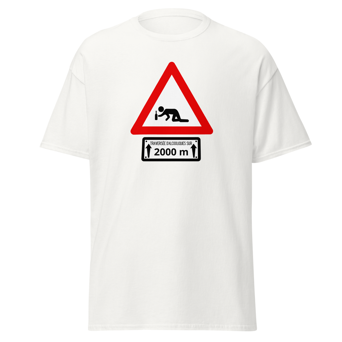 T-SHIRT "TRAVERSE D'ALCOOLIQUE"